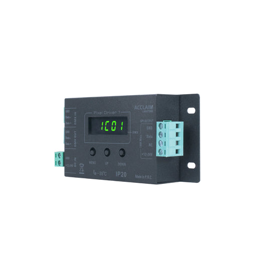 Acclaim PIX001 | Pixel Driver for 12–24VDC LED Loads | 5A Output with DMX Control