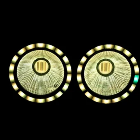 Crisp Solstice Duo 616Hex | 2-Eye RGBWA-UV LED Blinder | Dual Halo Rings with 50 Macro FX