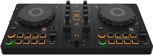 Pioneer DJ AlphaTheta DDJ-FLX2 | 2-Channel DJ Controller with Streaming Support | rekordbox, Serato, and Mobile Compatibility