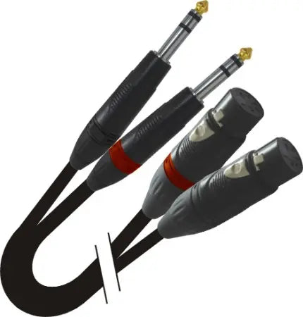 ProX XC-DSXF10 | 10ft Dual 1/4" TRS-M to Dual XLR3-F Cable
