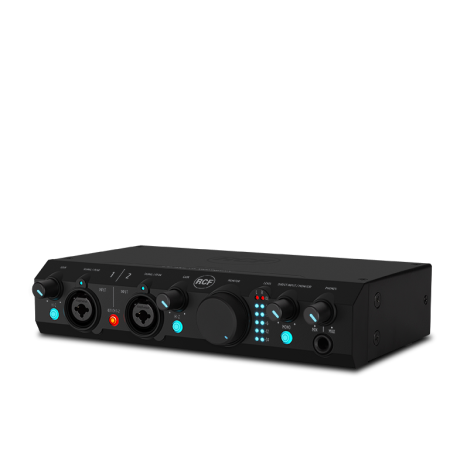 RCF TRK PRO2 | 2x2 USB Audio Interface - 24-Bit/192kHz | Studio-Grade Preamps & Zero-Latency Monitoring