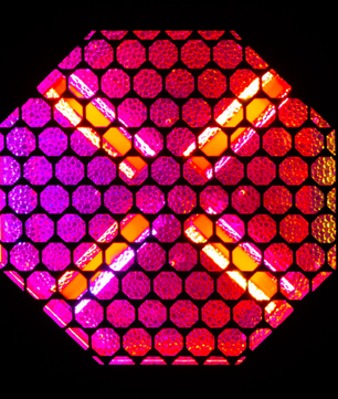 American DJ Vintage X | 4x60W Amber Retro Blinder with RGB Background LEDs & Wireless Control