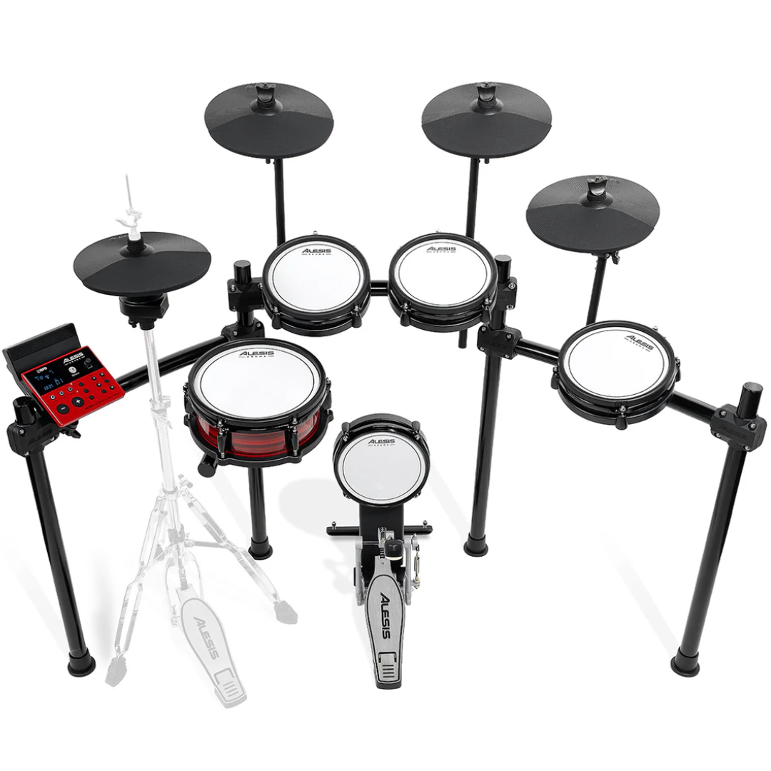 Alesis Nitro Ultimate | 9-Piece Mesh Kit - Bluetooth | Stand-Mounted Hi-Hat, USB MIDI