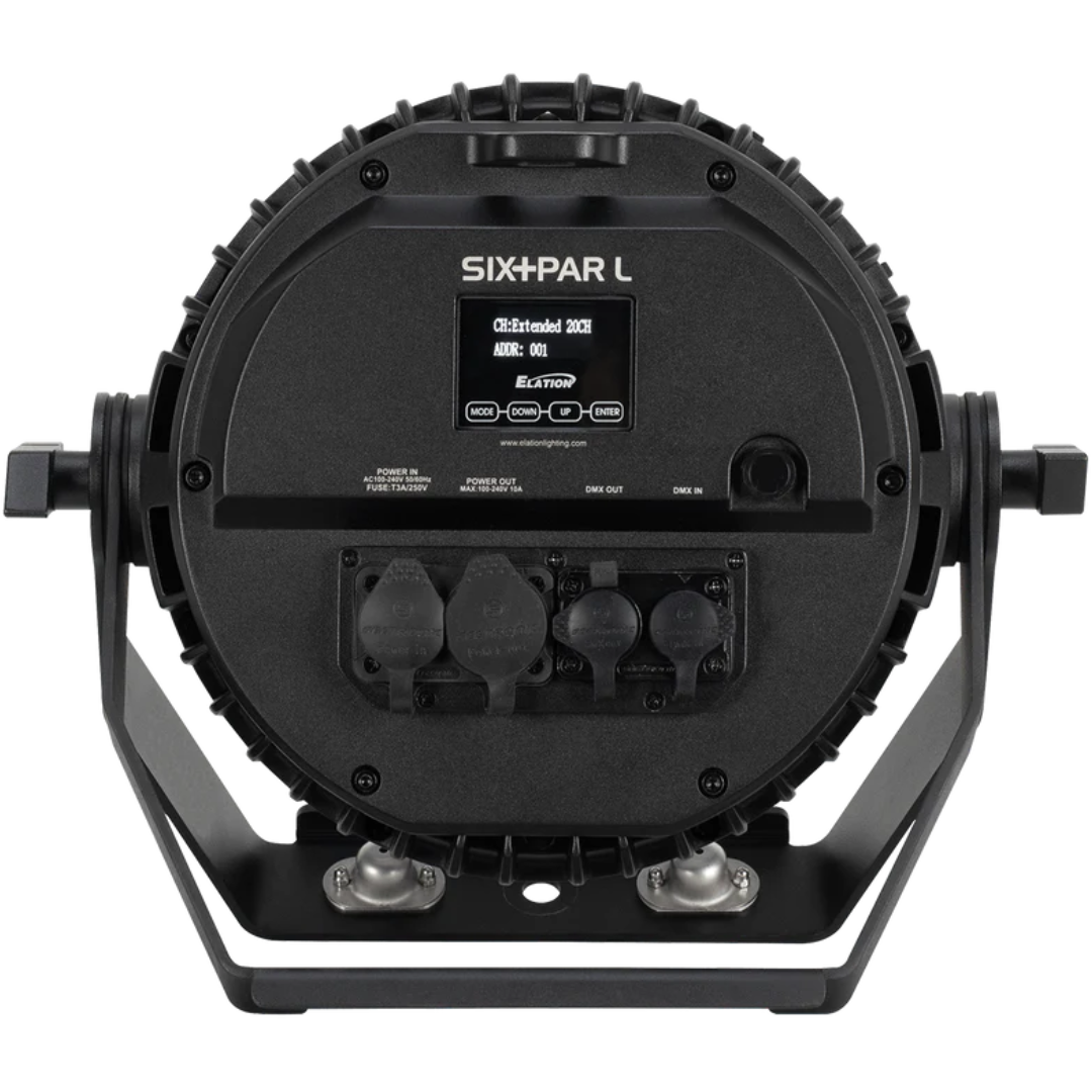 Elation SIX+ PAR L | 14x 20W RGBLA+UV LED - 7300 Lumens | IP65 Outdoor-Rated Fixture with Silent Operation