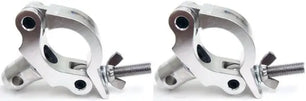 Global Truss Coupler Clamp 2-Pack | F34 2in Clamp with Half Coupler, 1100lb Load Capacity