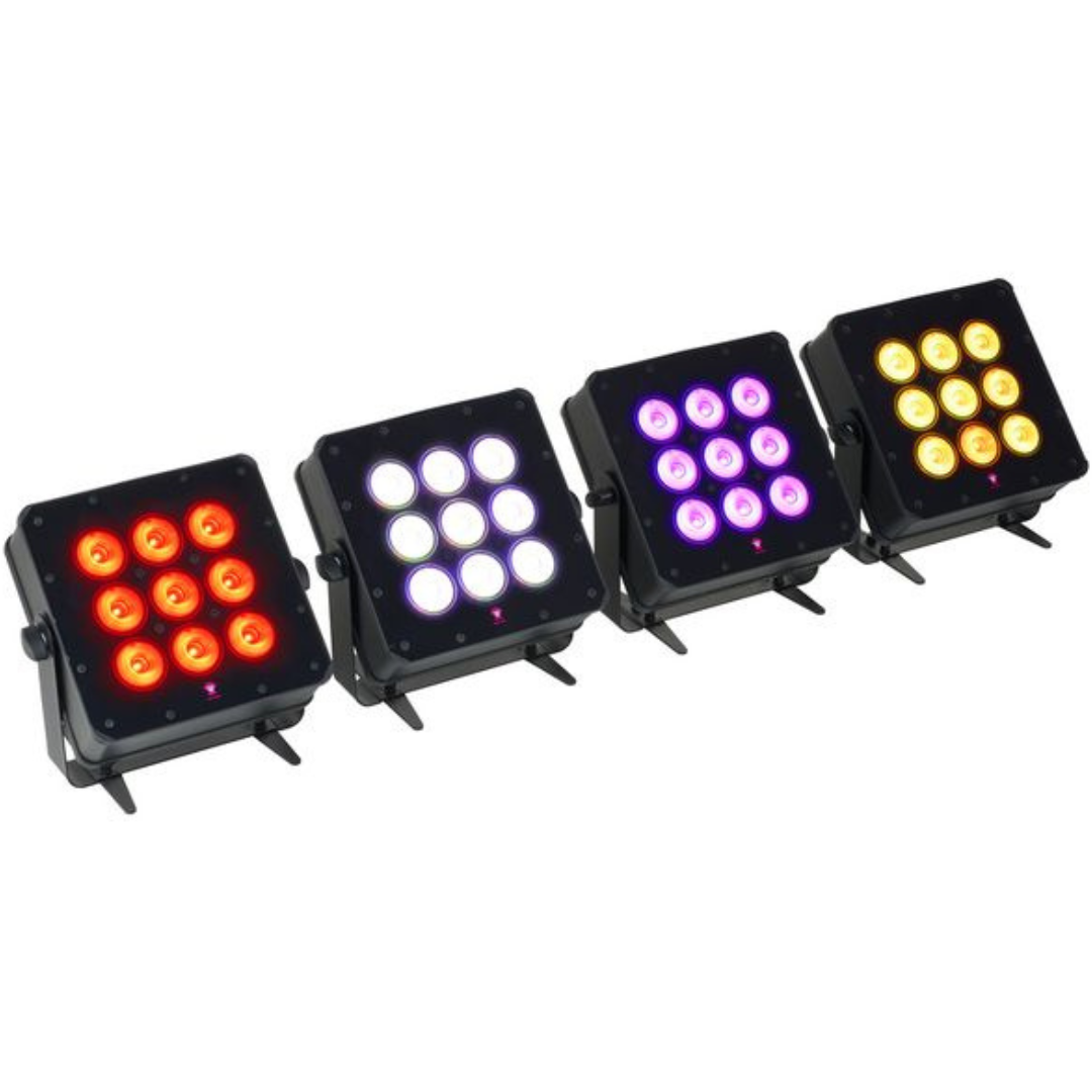 Ape Labs Marvel Pix TourBox | Set of 4 Battery-Powered IP65 LED Uplights w/ Pixel Control