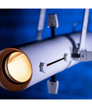 Blizzard Lighting node:b™ WW (White) | 150W Warm White LED with High CRI & Gobo Holder in Compact White Housing