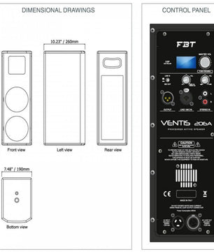 FBT Ventis 206A White | 6.5in Dual Woofer - 131dB Max SPL | Compact Full-Range Powered Speaker