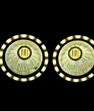 Crisp Solstice Duo 616Hex | 2-Eye RGBWA-UV LED Blinder | Dual Halo Rings with 50 Macro FX