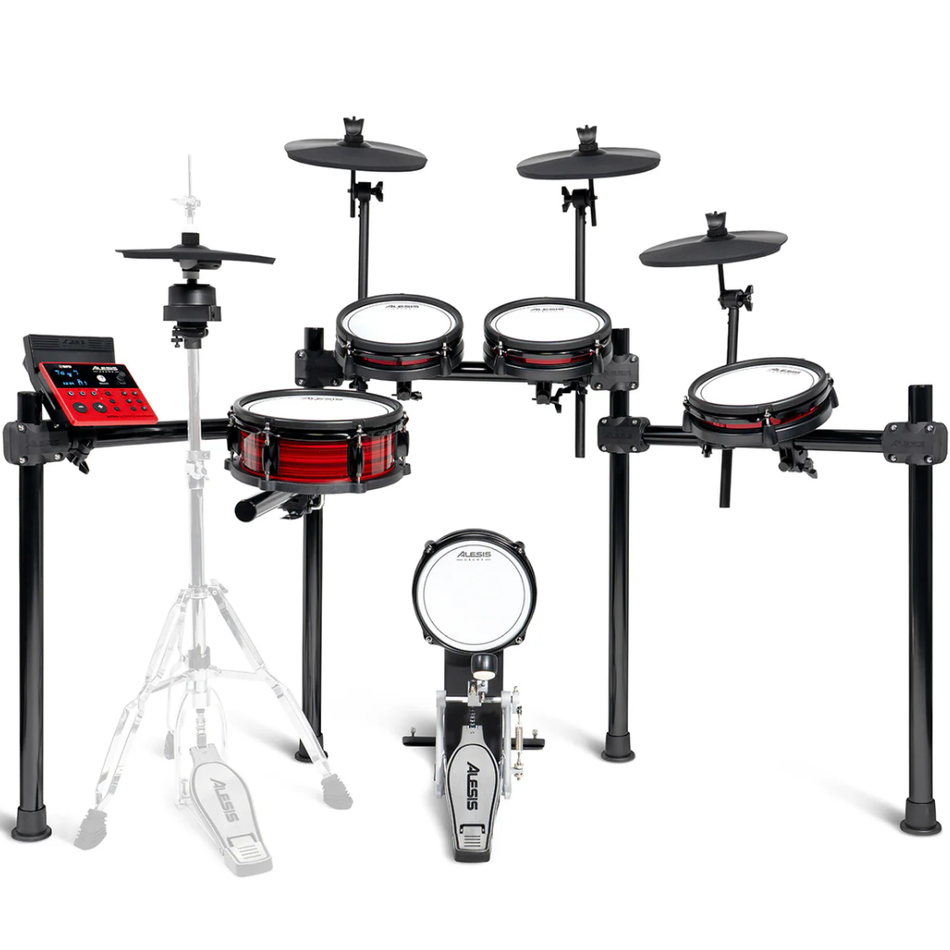 Alesis Nitro Ultimate | 9-Piece Mesh Kit - Bluetooth | Stand-Mounted Hi-Hat, USB MIDI
