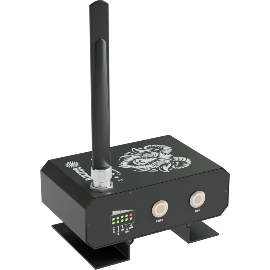 Blizzard Lighting Lightcaster CRMX GOAT IP | IP65 Wireless DMX Transceiver with 1000m Range & RDM Support