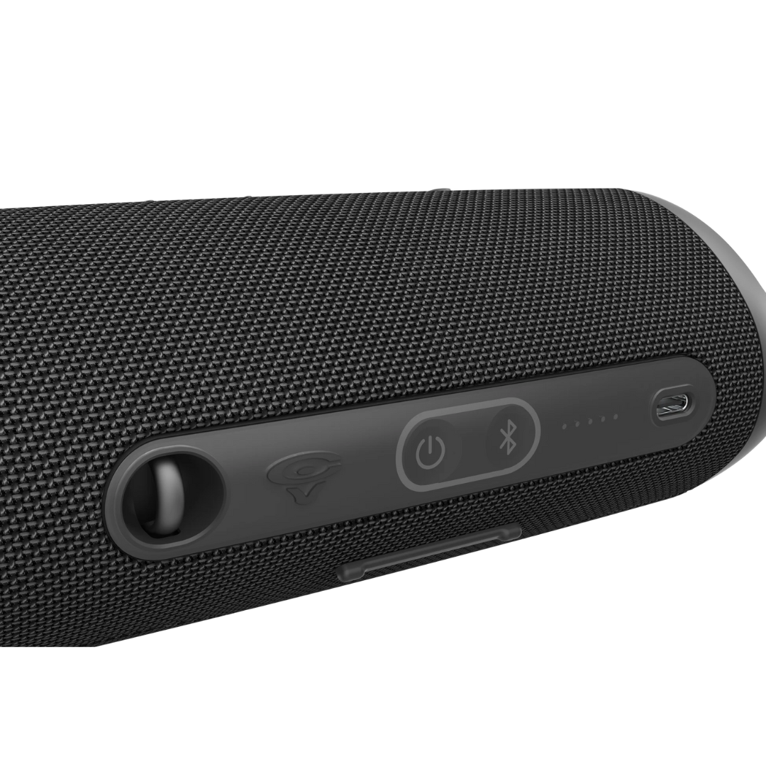 Cerwin Vega VegaMini Black | Compact Bluetooth Speaker with 20W Woofer | Rugged IPX4 Design & 14hr Battery