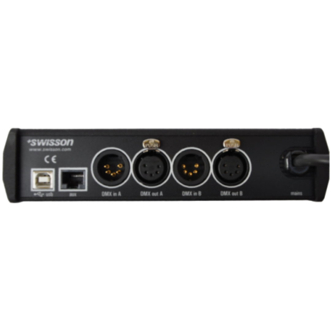 Swisson XRC-200 | 64 DMX Sequence Recorder - 2 Universes | Built-In Timer & USB Backup
