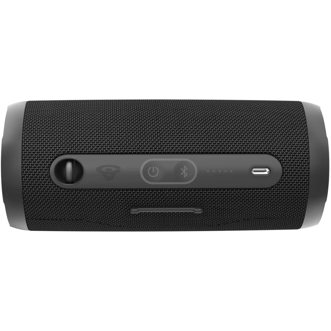Cerwin Vega VegaMini Black | Compact Bluetooth Speaker with 20W Woofer | Rugged IPX4 Design & 14hr Battery