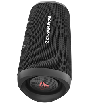 Cerwin Vega VegaMini Black | Compact Bluetooth Speaker with 20W Woofer | Rugged IPX4 Design & 14hr Battery