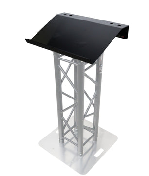 ProX XT-LECTERN24BL | 24in Angled Truss Lectern Top | Black Aluminum with D-Series Connector Punchouts