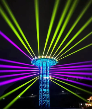 Crisp Jubaris beam 380IP | 380W IP65 Outdoor Beam Light | RGB Halo + Dual Prism FX