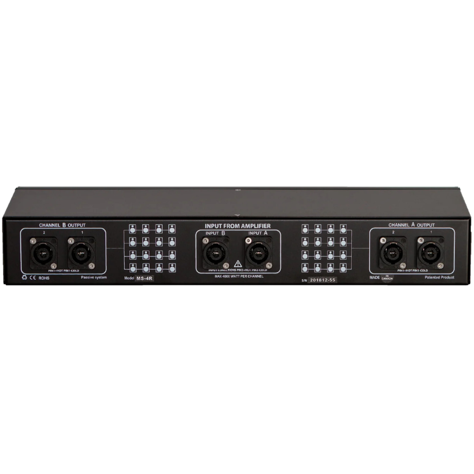 Zero Ohm ZOHM-2K-2 | 2000W/Channel 2-Ch Passive Interface | Sub-1Ω Load Distribution Without Transformers