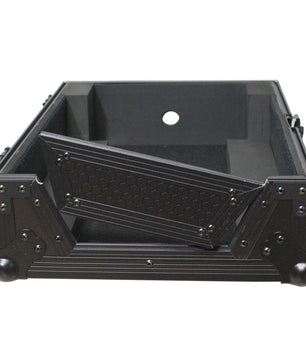 ProX XS-M12BL | Flight Case for 12in DJ Mixers | Black on Black Honeycomb Design