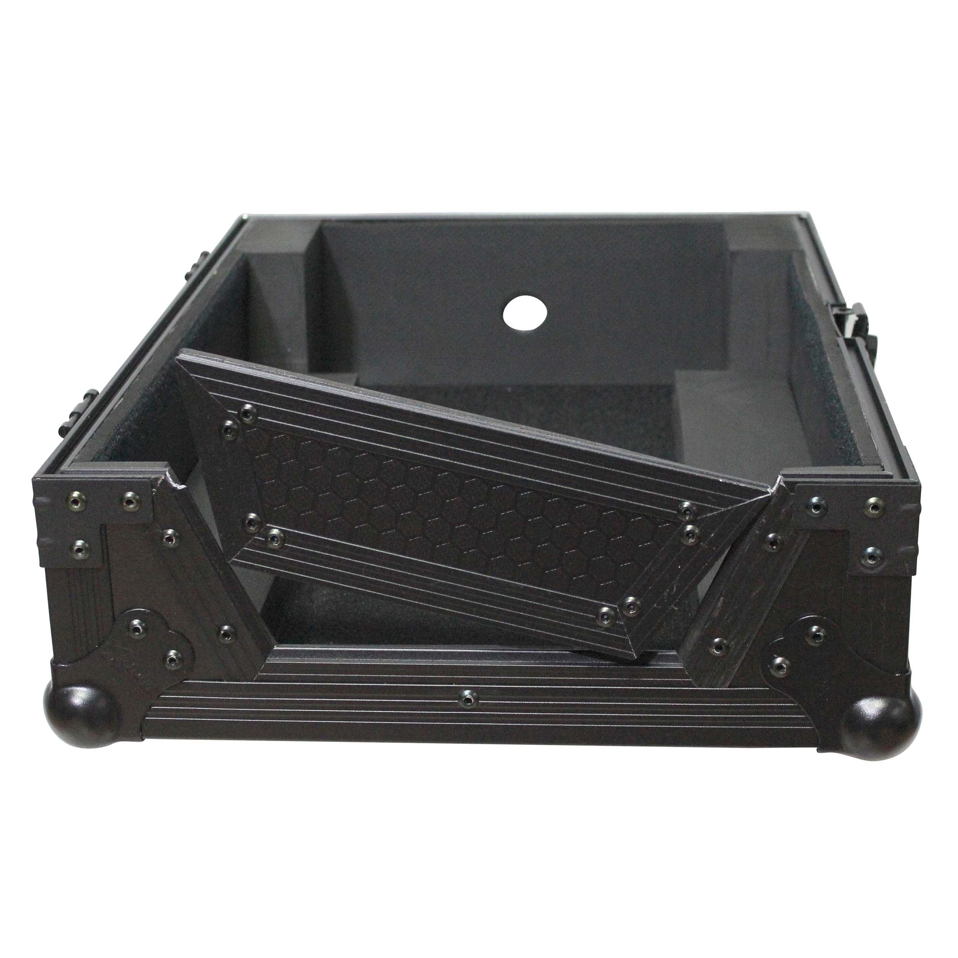 ProX XS-M12BL | Flight Case for 12in DJ Mixers | Black on Black Honeycomb Design