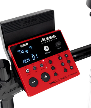 Alesis Nitro Ultimate | 9-Piece Mesh Kit - Bluetooth | Stand-Mounted Hi-Hat, USB MIDI