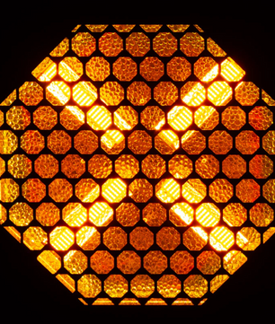 American DJ Vintage X | 4x60W Amber Retro Blinder with RGB Background LEDs & Wireless Control