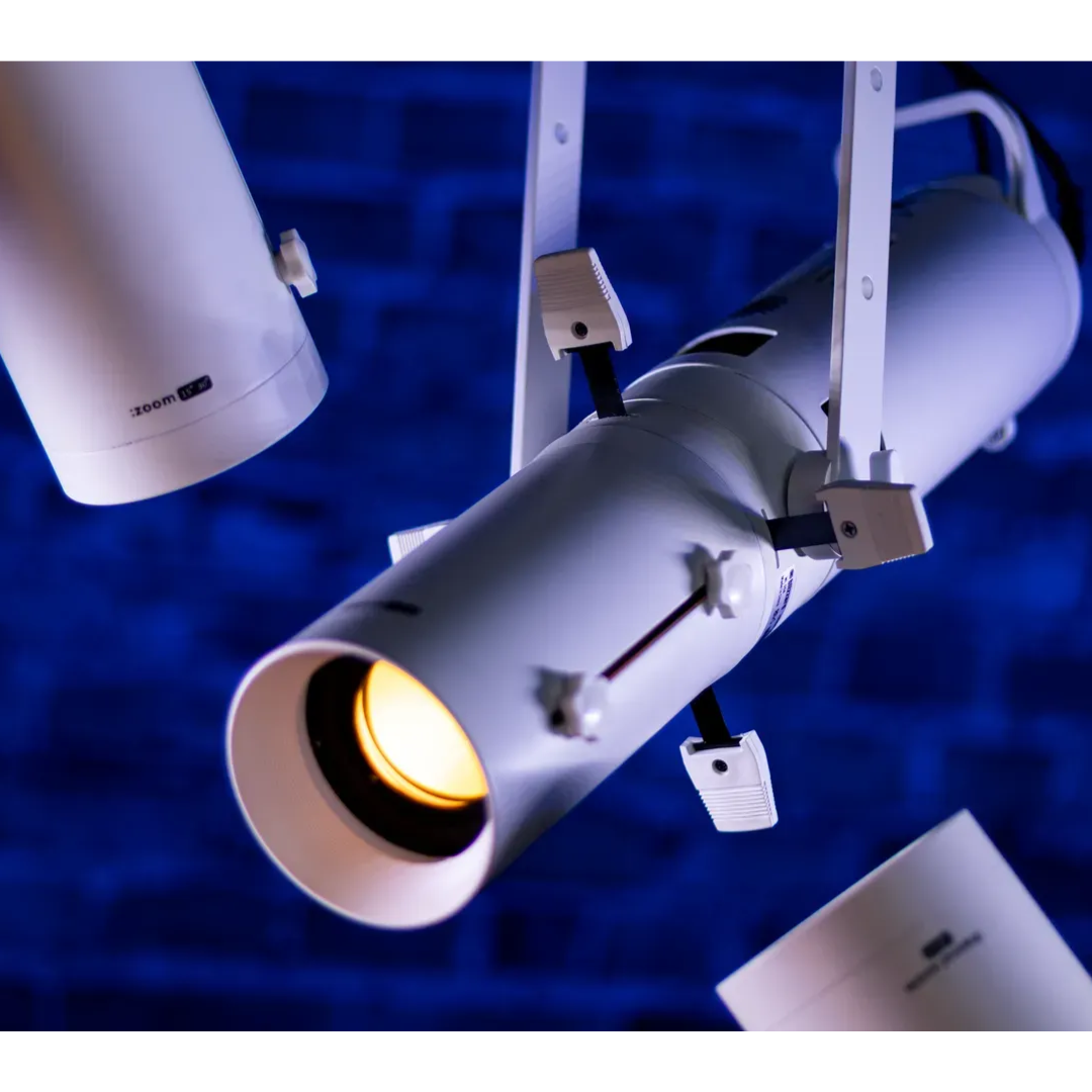 Blizzard Lighting node:b™ WW (White) | 150W Warm White LED with High CRI & Gobo Holder in Compact White Housing