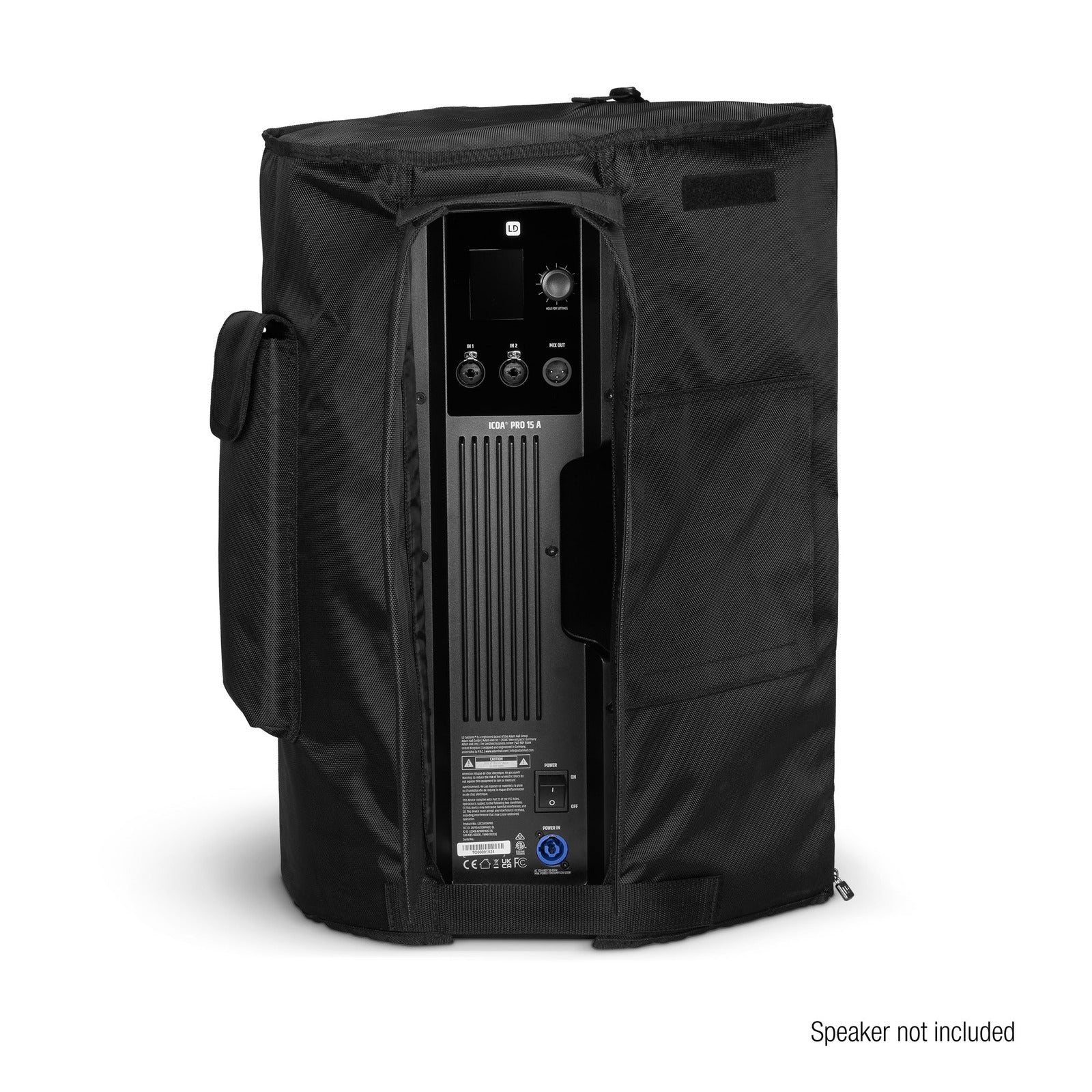 LD Systems ICOA 15 WPC | Padded Cover for ICOA 15 & PRO 15 | Water-Repellent with Roll-Up Front