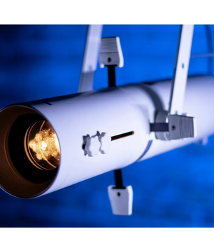 Blizzard Lighting node:b™ WW (White) | 150W Warm White LED with High CRI & Gobo Holder in Compact White Housing