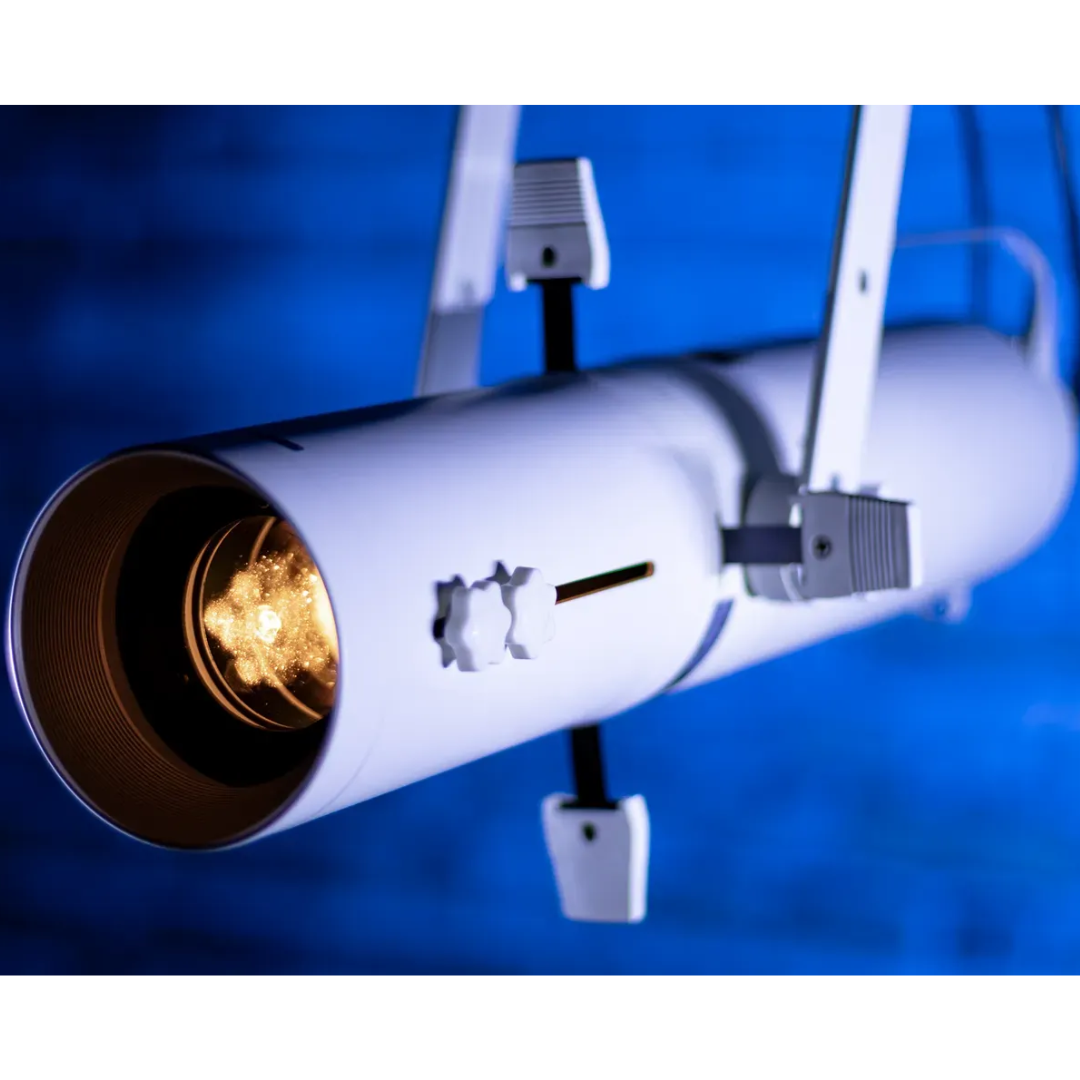 Blizzard Lighting node:b™ WW (White) | 150W Warm White LED with High CRI & Gobo Holder in Compact White Housing