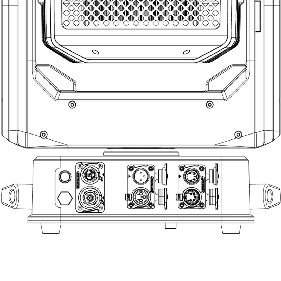 Event Lighting OUTBACK12X40W | 480W IP65 Outdoor RGBW LED Zoom Wash with Pixel Control