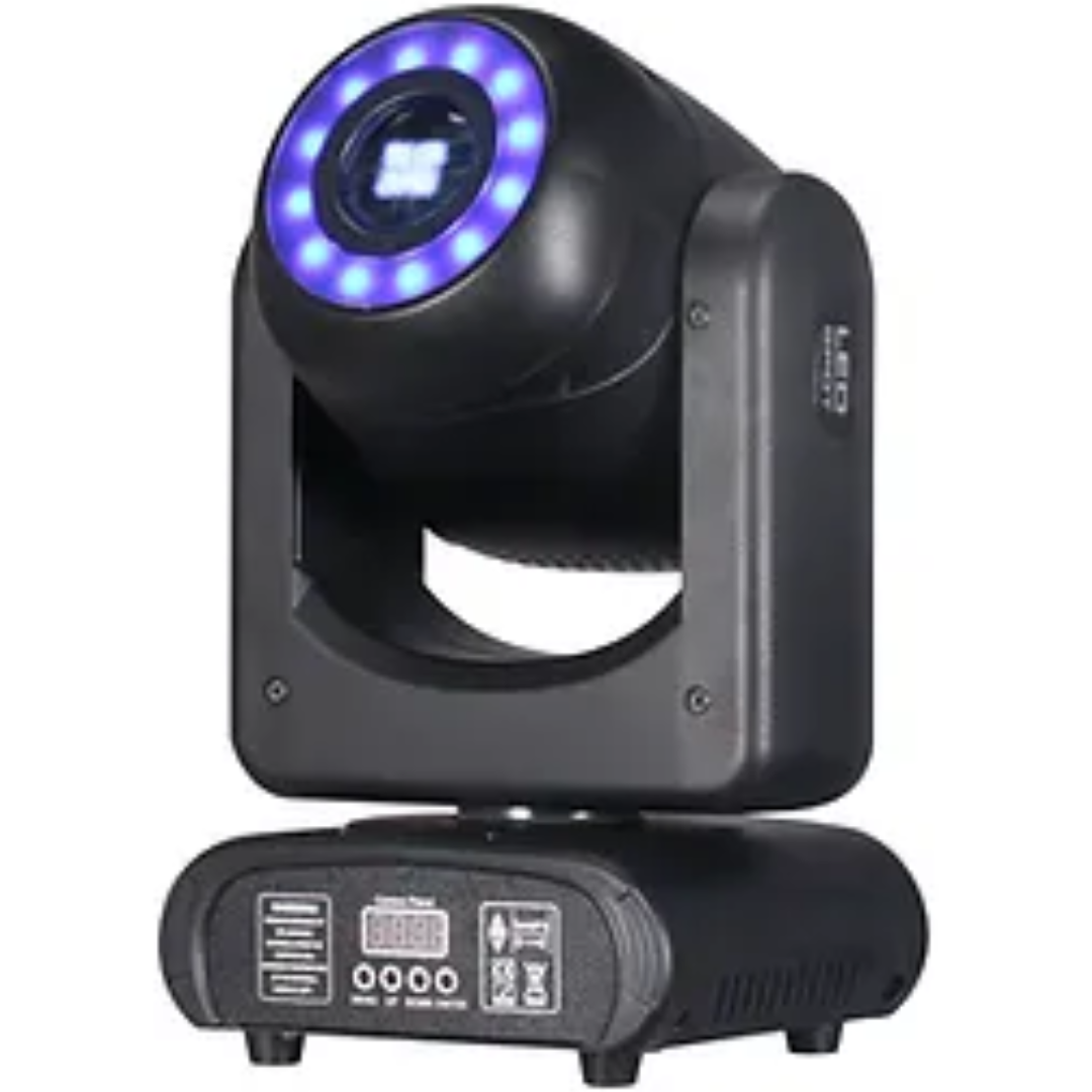 Crisp Spotty LED 90 | 80W LED Spot Moving Head | RGB Halo Ring + Prism & Gobo Effects