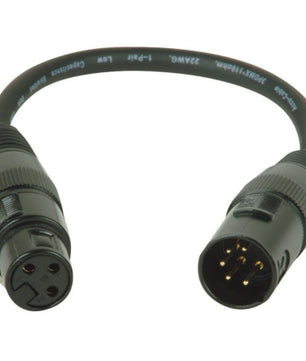 American DJ AC5PM3PFM | 5-Pin Male to 3-Pin Female DMX Turnaround Cable