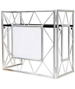 Accu-Stand Pro Event TBL 2 | Folding Aluminum Event Table | Portable DJ & FOH Console with Customizable Front