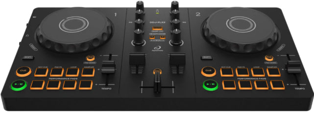 Pioneer DJ AlphaTheta DDJ-FLX2 | Bluetooth & Multi-Platform Compatibility