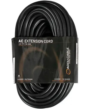 American DJ EC-123-100 | 100' 12-Gauge Black Extension Cord