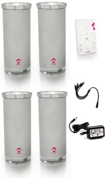 Ape Labs Can 2+ Set of 4 Creme | IP65 15W RGBaW Battery Effect Light, Uplight