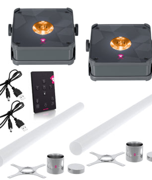 Ape Labs ComboTube 2.0 | Set of 2 - IP65, Grey, Uplight + Tube Decor