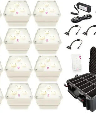 Ape Labs Maxi 2+ ProX Pack Creme | 12x Lights, Remote, Chargers, ABS Case -IP65