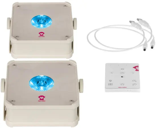 Ape Labs Mini 2+ Set of 2 Creme | IP65 RGBaW Smart Battery Uplights