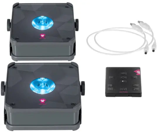 Ape Labs Mini 2+ Set of 2 Grey | IP65 RGBaW Smart Battery Uplights