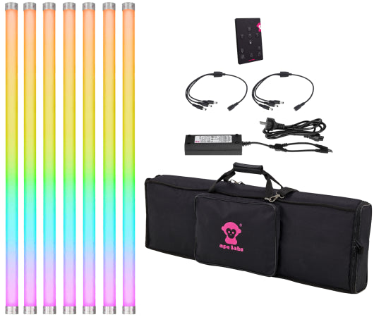 Ape Labs Neon Pix RoadPack | 6x Lights, Remote, Charger, Bag - IP65 | Pixel Tubes w/ CRMX & 15hr Battery