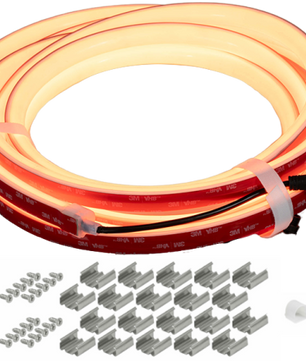 Ape Labs NeonStripe 16 | 16.4ft IP65 RGBaW LED COB Strip, Cuttable with Pig Tails, Install Hardware Included (ID: 100303)