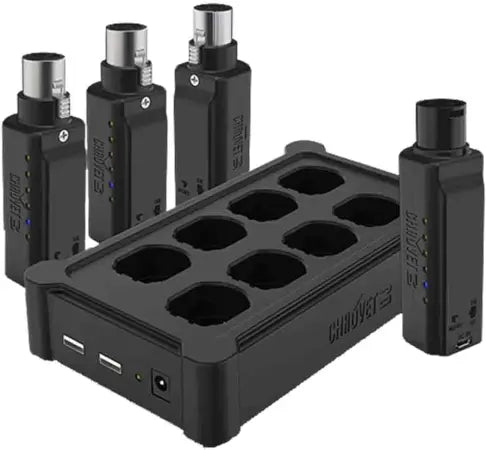Chauvet DJ D-Fi XLR Pack | Wireless DMX, 3 Receivers | Converts XLR Fixtures to Wireless Control