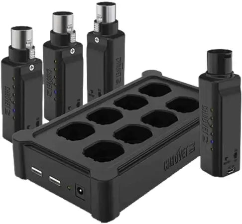Chauvet DJ D-Fi XLR Pack | Wireless DMX, 3 Receivers | Converts XLR Fixtures to Wireless Control