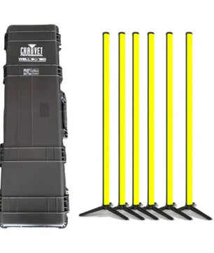 Chauvet Pro WELL STX180 (6-Pack) | Battery-Powered RGB LED Tubes | IP65 Wireless Uplighting Kit