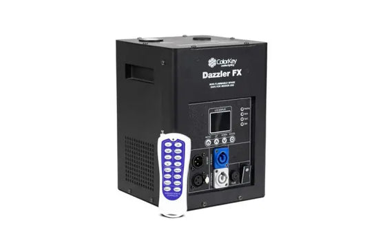Color Key Dazzler FX MKII | Cold Spark Fountain Machine (Black) with DMX & Wireless Remote
