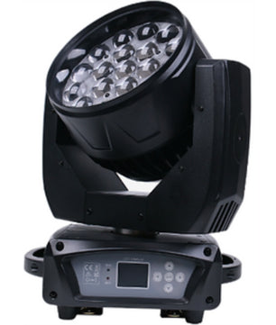 Crisp Huewave Moving Head 1915Z | 19x15W RGBW LED Moving Head Wash with Zoom, Macros & 3-Ring FX – Ideal for DJs, Churches & Events