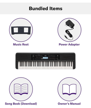 Yamaha PSR-EW320 | 76-Key Portable Keyboard - 650 Voices | Touch Response & Lesson Features