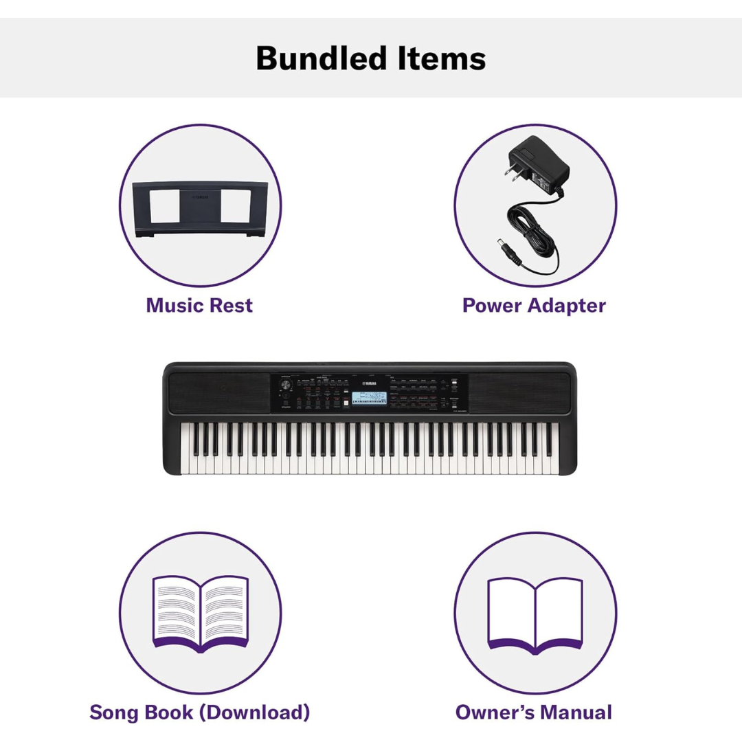 Yamaha PSR-EW320 | 76-Key Portable Keyboard - 650 Voices | Touch Response & Lesson Features